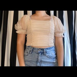 H&M polka dot crop top